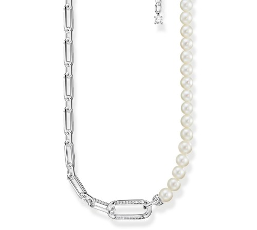 Half-pearl, Half-chain Necklace