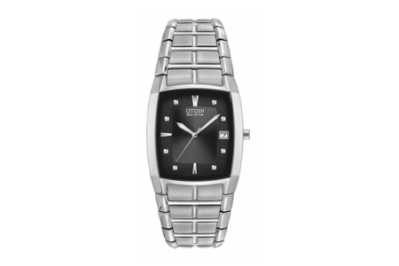 A sleek Citizen watch with a small case, available at Damiani Jewellers.