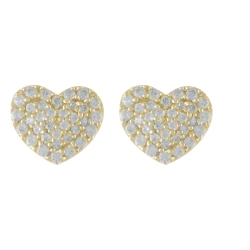 Miss Mimi Heart Silver Stud Earrings 13-021873-02