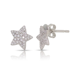 Miss Mimi Star Silver Stud Earrings 13-022923-01