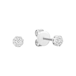 RNB Diamond Flower Cluster Stud Earrings 13-04FL10