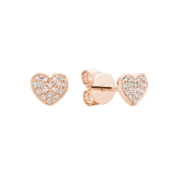 RNB Diamond Heart-Shaped Stud Earrings 13-04H01R