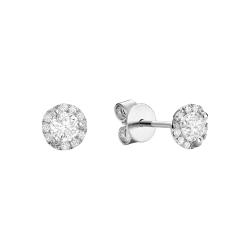 RNB Diamond Martini Halo Stud Earrings 13-04MC50