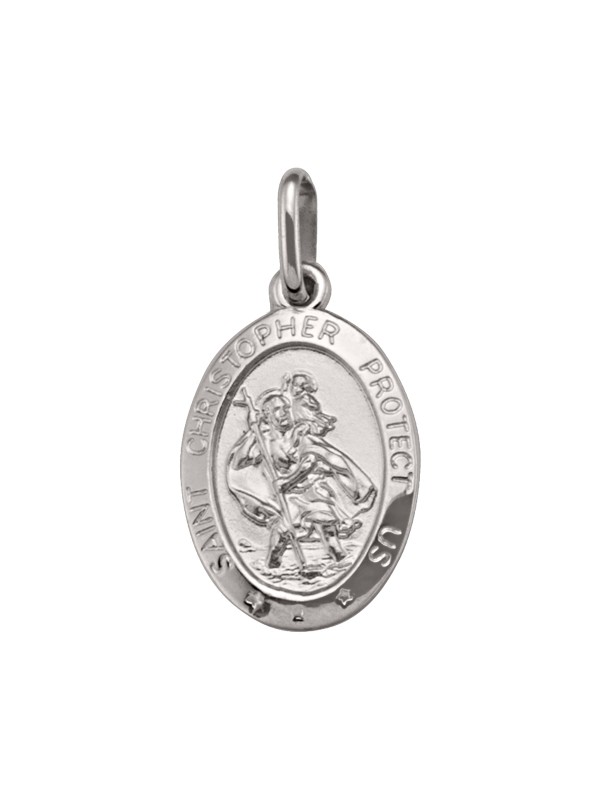 White gold hot sale st christopher