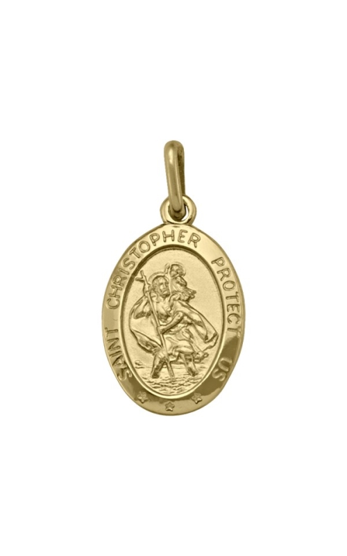 Tecimer 14 Karat Yellow Gold St. Christopher Pendant N1534-14Y