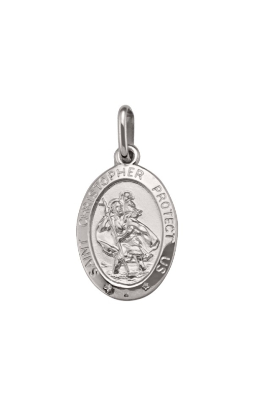 Tecimer 14 Karat White Gold St. Christopher Pendant N1534W-14W