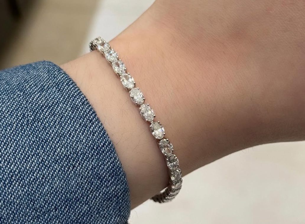 oval diamond tennis bracelet